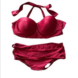 High waisted swim suit